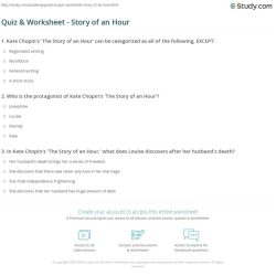 The story of an hour worksheet answers pdf