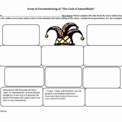 The cask of amontillado vocabulary worksheet answers